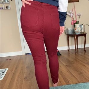 Red skinny jeans, joe fresh
